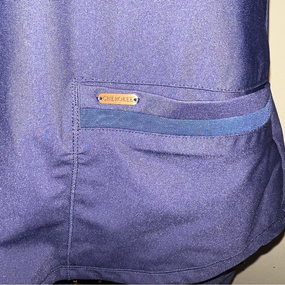 Form by Cherokee Women’s Navy Blue Scrub Set – Top & Bottom - Picture 5 of 13